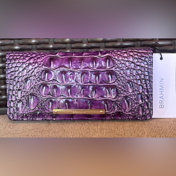 NWT Brahmin Ady in ULTRAVIOLET Ombre All Over Wallet - Picture 1 of 8